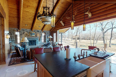 Example of a mountain style kitchen design in Oklahoma City