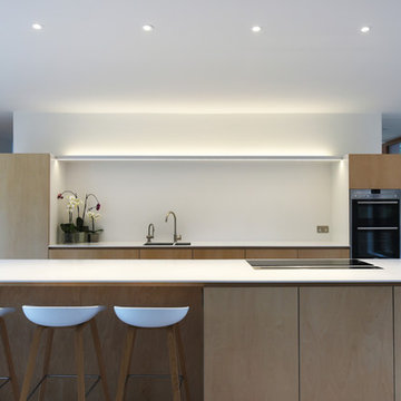 Kitchen in Hi-Macs and premium Birch plywood
