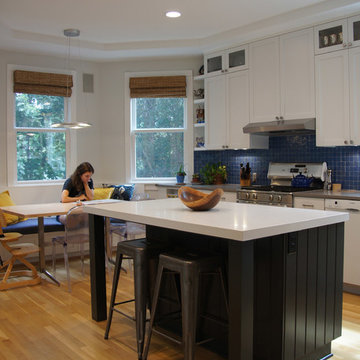 Kitchen island and booth