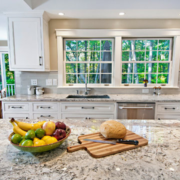 Kitchen Island & Wooded View