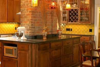 Transitional kitchen photo in Charleston