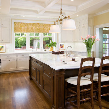 Kitchen Island with Carrara Mable Countertop