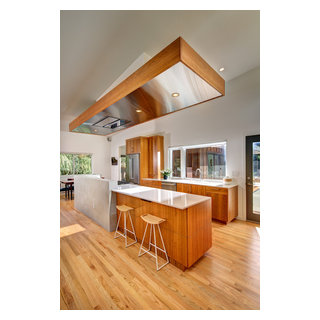 Kitchen Island with Ceiling Mounted Island Canopy