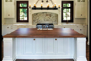 Inspiration for a kitchen remodel in Atlanta with an island