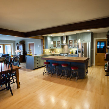 Kitchen/living room remodel with open floor plan