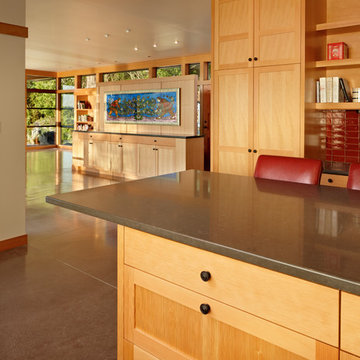 Kitchen Open to Living Spaces