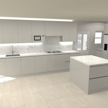 Kitchen Project 4 - Gloss Light Grey in Acton