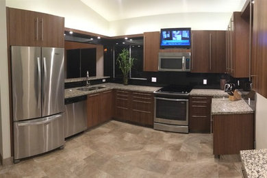 Example of a mid-sized transitional kitchen design in Phoenix