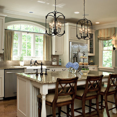 Kitchen - traditional kitchen idea in Raleigh with stainless steel appliances