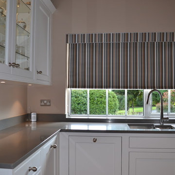 Kitchen Refurbishment with hand painted units and Twintex blind