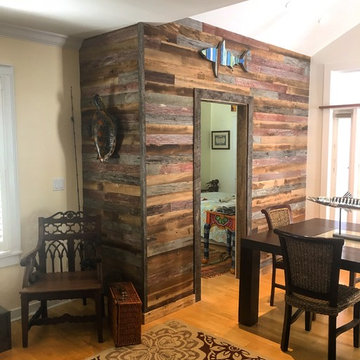 Kitchen Remodel and Reclaimed Wood Feature Wall