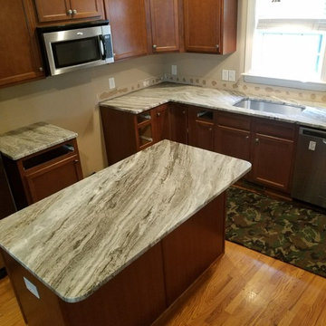 Kitchen Remodel - Brown Fantasy Marble Countertops