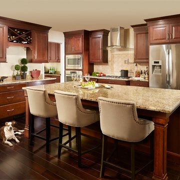 Kitchen Remodel Featuring Carlton Cherry Russet Cabinetry