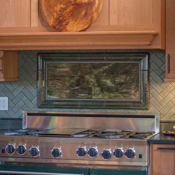 Kitchen Remodel - Flooring and Custom Backsplash