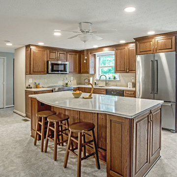 Kitchen Remodel including ripping out old bulkheads and creating a larger openin