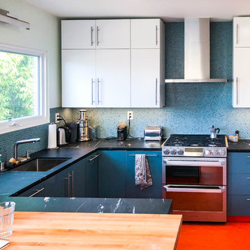 Flooring, Cabinets, Countertops, Tile Backsplash & Paint / Complete Kitchen