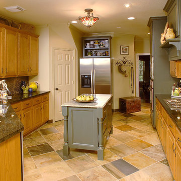 Kitchen Remodel using some existing oak cabinetry