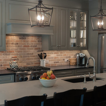 Kitchen Remodel with Brick Backsplash in West Chester, PA