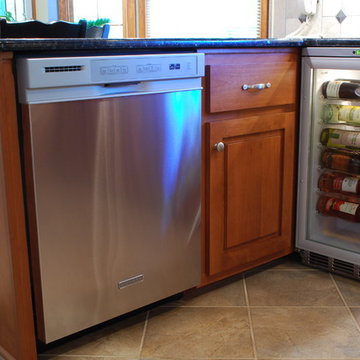 Kitchen Remodel with Wine Refrigerator