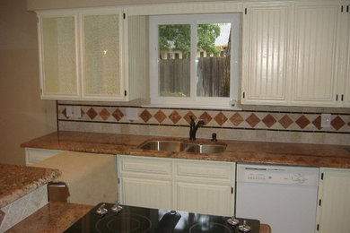 Kitchen remodeling custom cabinets, custom island, countertops, windows, tile, f