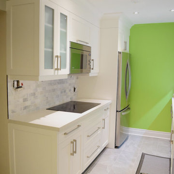 Kitchen remodeling in Toronto - custom cabinets, quartz countertop, backsplash