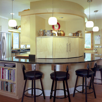 Kitchen Renovation with Maple Cabinets appliances garage