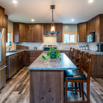 Kitchen | Rustic Hickory Cabinets With Island