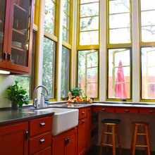window frames painted accent colors