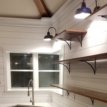 Kitchen Ship Lap with Open Pine Shelves