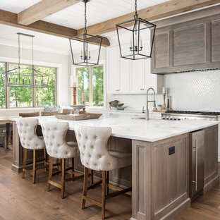 75 Beautiful Coastal Kitchen With Dark Wood Cabinets Pictures Ideas August 2021 Houzz