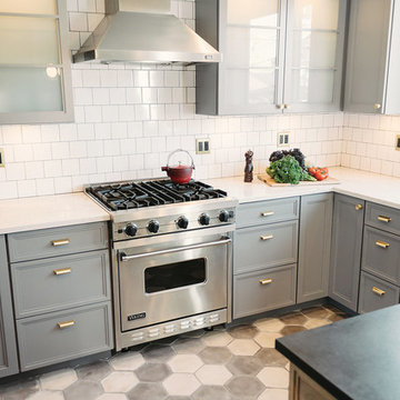 Kitchen- Three Gray Hexagons