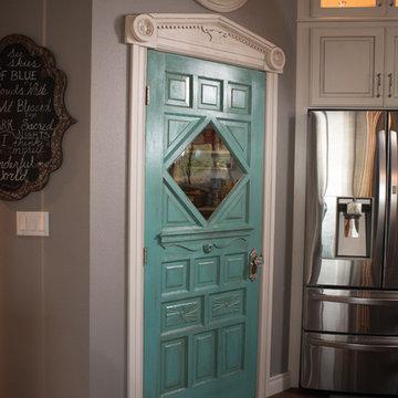 Kitchen Transformation - European old world style, blends touches of shabby chic