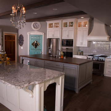 Kitchen Transformation - European old world style, blends touches of shabby chic