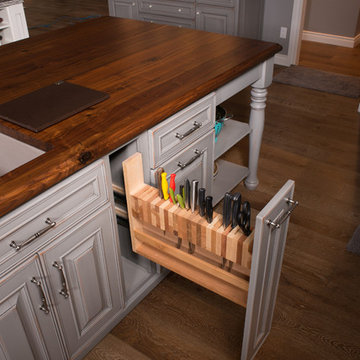 Kitchen Transformation - European old world style, blends touches of shabby chic
