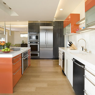 75 Beautiful Kitchen With Orange Cabinets Pictures Ideas July 2021 Houzz