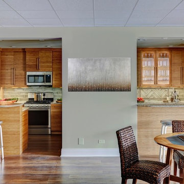 Kitchen with Bamboo Cabinetry