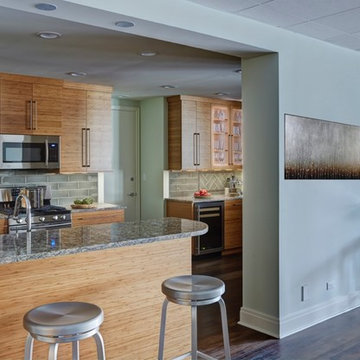 Kitchen with Bamboo Cabinetry