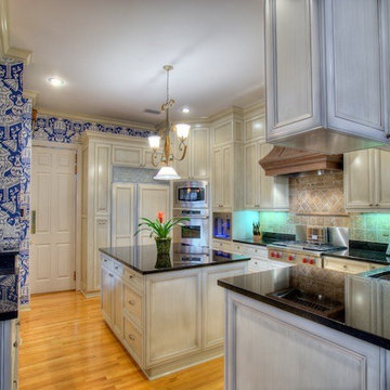 Kitchen with Cobalt Blue Tile