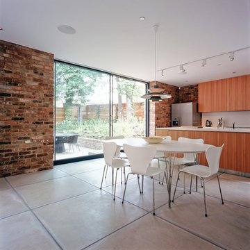 Kitchen with concrete tiles