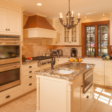 Kitchen with Custom Built in Refrigerator