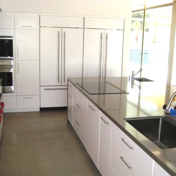 Kitchen with Dual Built-in Refrigerators