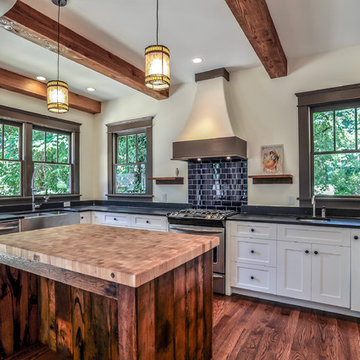Kitchen with Exposed Beams