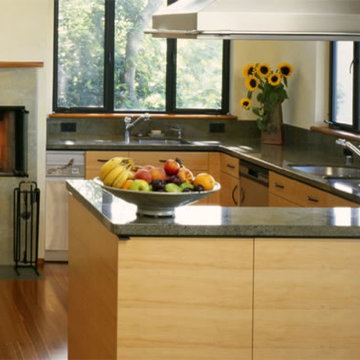 Kitchen with Fireplace