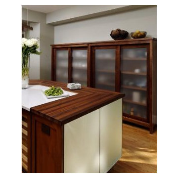 Kitchen with Flyover Shelves | Greenfield Cabinetry | custom