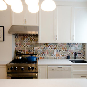 Kitchen with Funky Tile Backsplash