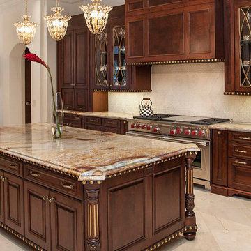 Kitchen with Gold Details
