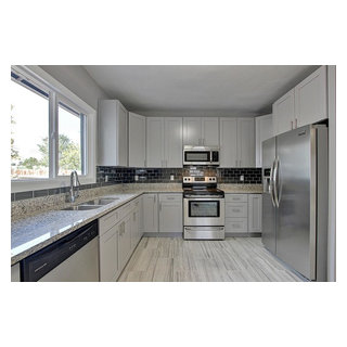 Kitchen with Grey Shaker Cabinets - Modern - Kitchen - Charlotte - by ...