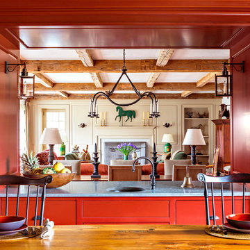 Kitchen with Living Room beyond