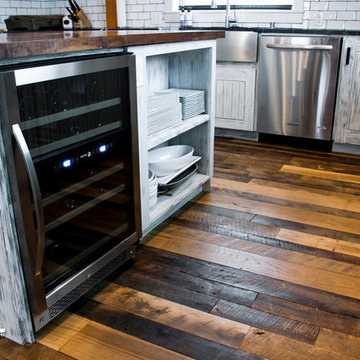 Kitchen With Reclaimed Floors