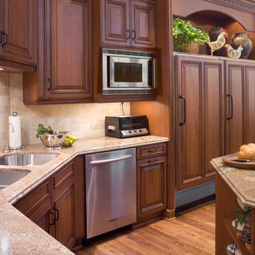 Kitchen with Refrigerator Panels